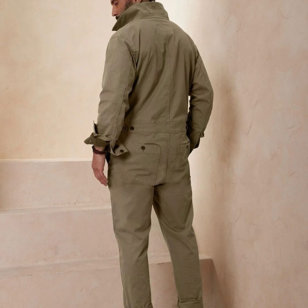 Banana Republic Men's Heritage Flight Suit Jumpsuit XL KHAKI NEW w/tags
